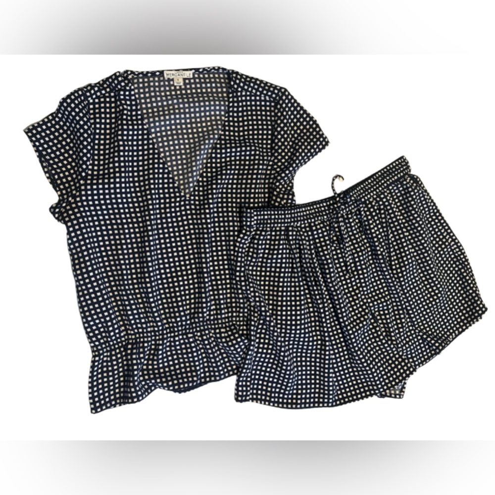 J. Crew Mercantile Navy and White Set